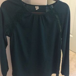 Greenish-Turquoise Long Sleeve. Gap